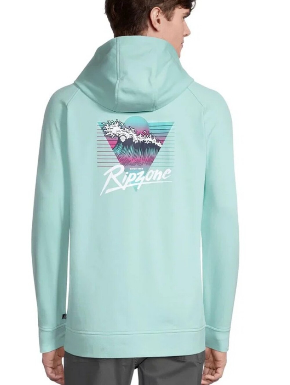 Ripzone Men's Mint Crewneck Sweatshirt with Surf Graphic